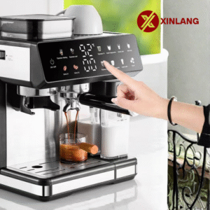 XLCR08 Fully Automatic Italian Espresso Machine with Steam, LCD Display, and Heating Control (2.7L, 1350W)